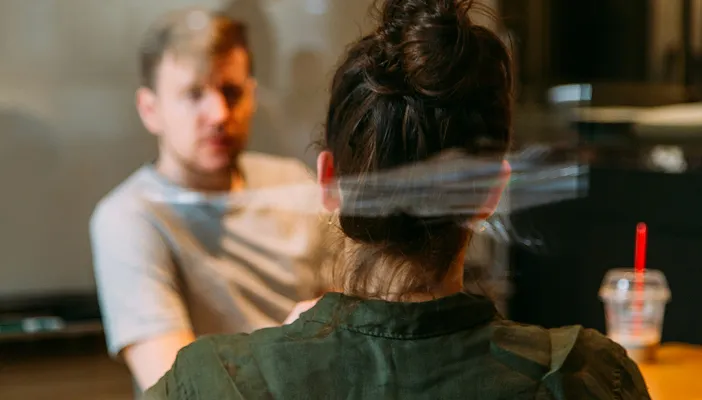 A one-on-one peer support conversation